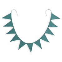 Гирлянда В виде флажков из хлопчатобумажной газовой ткани Kumla единый размер зеленый LA REDOUTE INTERIEURS  фото, kupilegko.ru